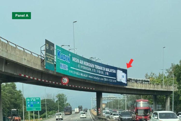 2 Sided Overhead Bridge Billboard at NSE KM140.7, Perai, Penang