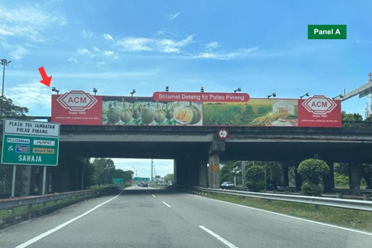 2 Sided Overhead Bridge Billboard at Penang Bridge, Penang