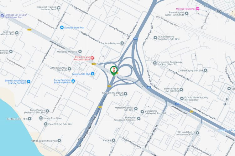 Map - Overhead Bridge Billboard at Penang Bridge, Penang