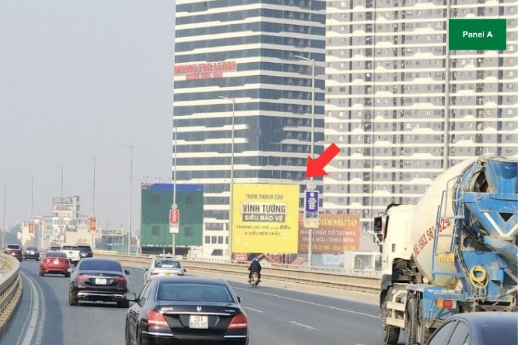 3 Sided Wall-mounted Pano Billboard at Nhat Tan Bridge, Dong Anh, Ha Noi City