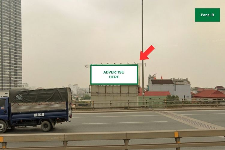 Wall-mounted Pano Billboard at Nhat Tan Bridge, Dong Anh, Ha Noi City