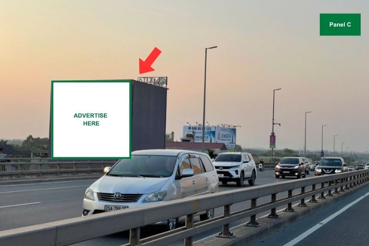 Wall-mounted Pano Billboard at Nhat Tan Bridge, Ha Noi City