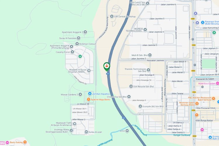 Map - Minipole Billboard at NSE KM420.6, Bukit Beruntung, Rawang, Selangor (NB)