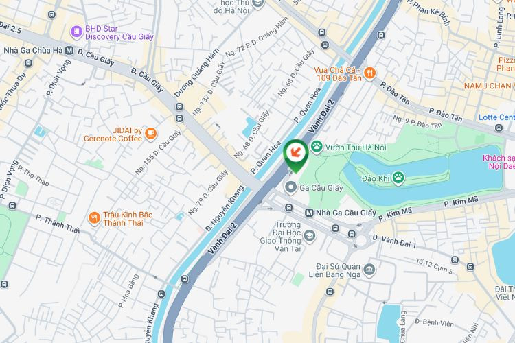 Map - Wall-mounted Pano Billboard at Lac Long Quan - Buoi - Hoang Hoa Tham Roundabout Intersection, Cau Giay, Ha Noi City
