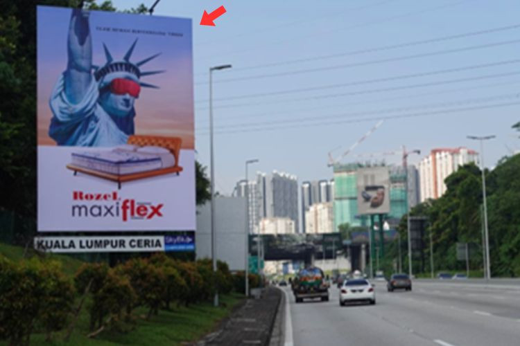 Map - Vertical Minipole Billboard at LDP Highway KM1.3, Petaling Jaya, Selangor (near Sunway SPK / Bukit Lanjan)