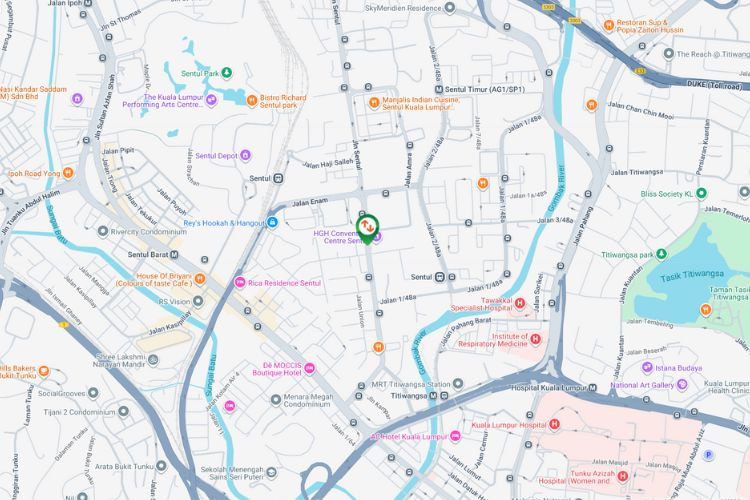 Map - Overhead Bridge Billboard at Jalan Sentul, Kuala Lumpur