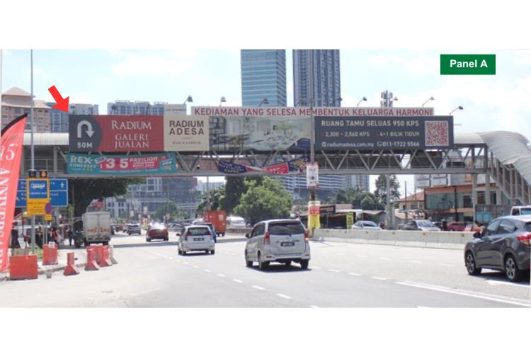 2 Sided Overhead Bridge Billboard at Jalan Puchong, Kuala Lumpur