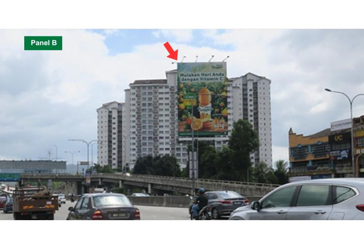 Vertical Unipole Billboard at MRR2 Highway, Batu Caves, Selangor