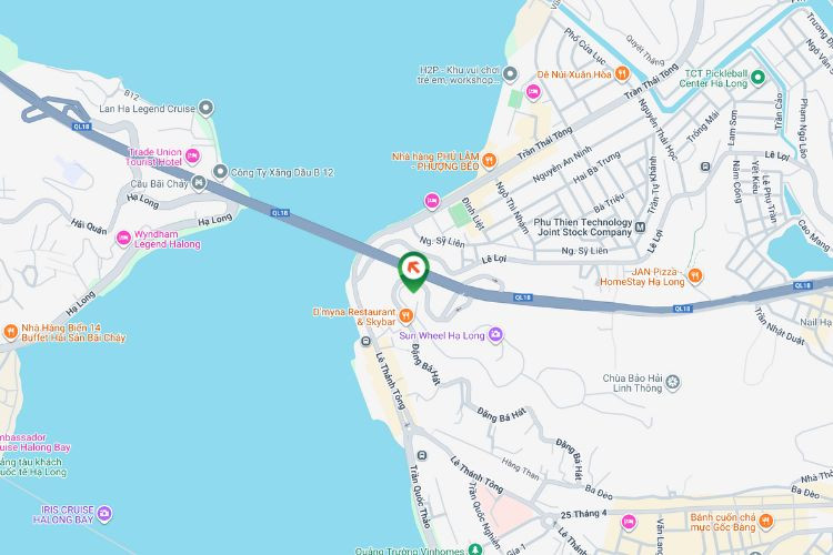 Map - Horizontal Wall-mounted Pano Billboard at End of Bai Chay Bridge, Bai Chay, Quang Ninh