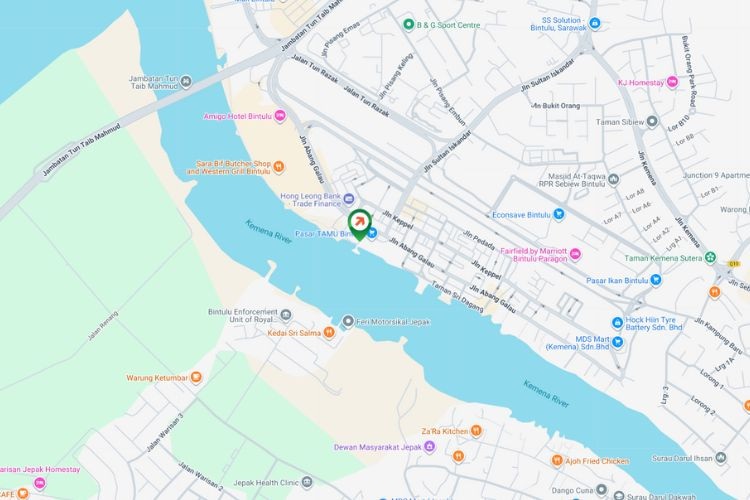 Map - Overhead Bridge Billboard at Pasar Utama Bintulu, Bintulu, Sarawak