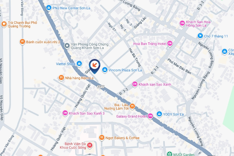 Map - Horizontal LED Wall Cladding Billboard at Truong Chinh Street, To Hieu Ward, Sơn La (Vincom Son La)