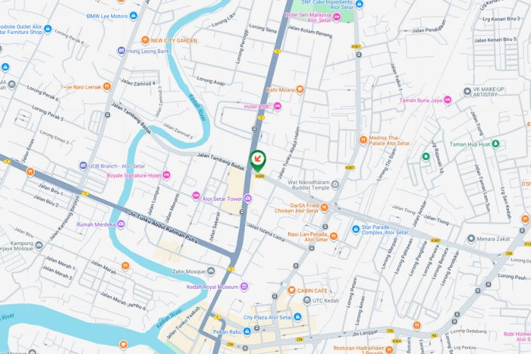 Map - Vertical Minipole Billboard at Darul Aman Highway / Jalan Teluk Wanjah, Alor Setar, Kedah