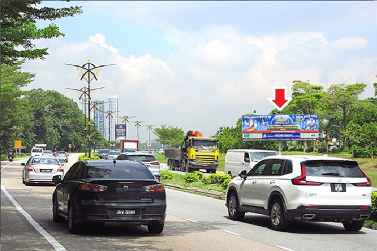 1 Panel Free Standing Billboard at JB East Coast Highway, Permas Jaya, Johor Bahru, Johor