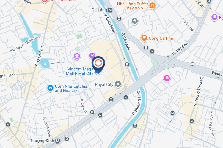 Map - Horizontal LED Screen Billboard at 72A Nguyen Trai, Khuong Dinh Ward, Ha Noi City (Vincom Mega Mall Royal City)