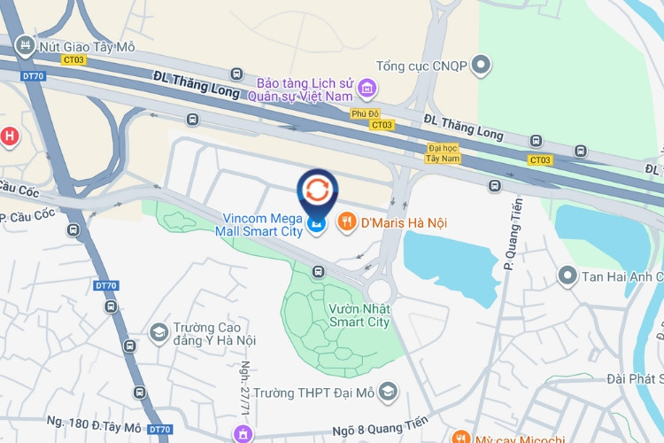 Map - Horizontal LED Wall Cladding Billboard at Vincom Mega Mall Smart City, Xuan Phuong Ward, Ha Noi City