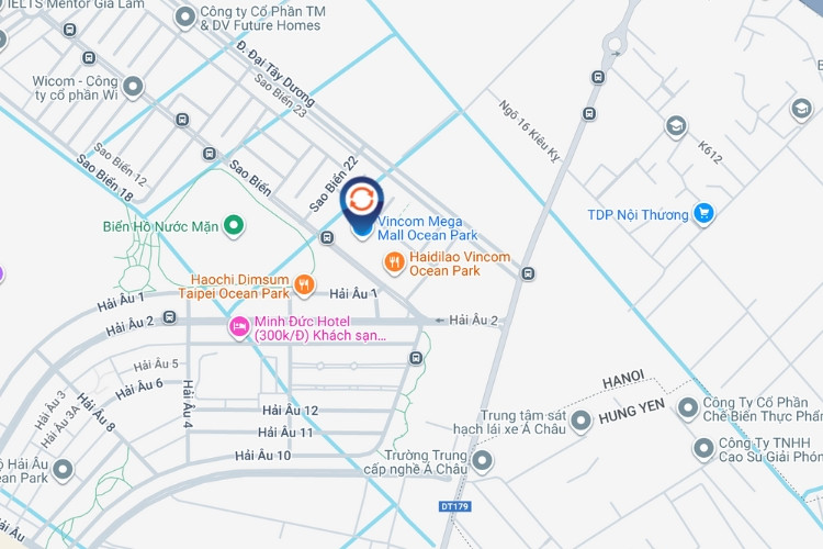 Map - LED Column Cladding Billboard at Kieu Ky, Gia Lam, Ha Noi City (Vincom Mega Mall Ocean Park)