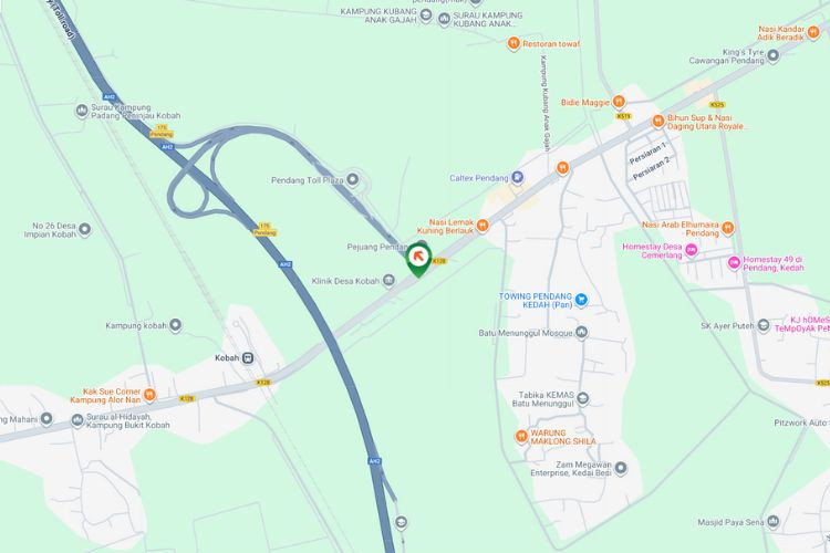 Map - Free Standing Billboard at Jalan Pendang - Tanah Merah, Pendang, Kedah (after exit Plaza Tol Pendang [B])