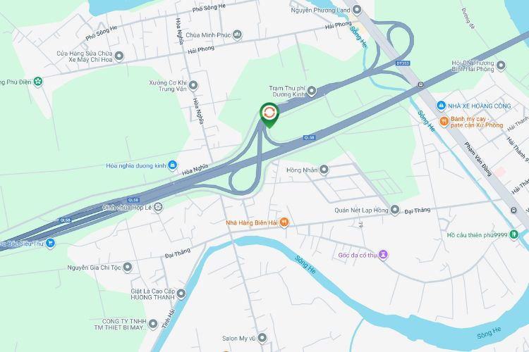 Map - Horizontal Unipole Billboard at Km 95+800, Duong Kinh, Hai Phong City