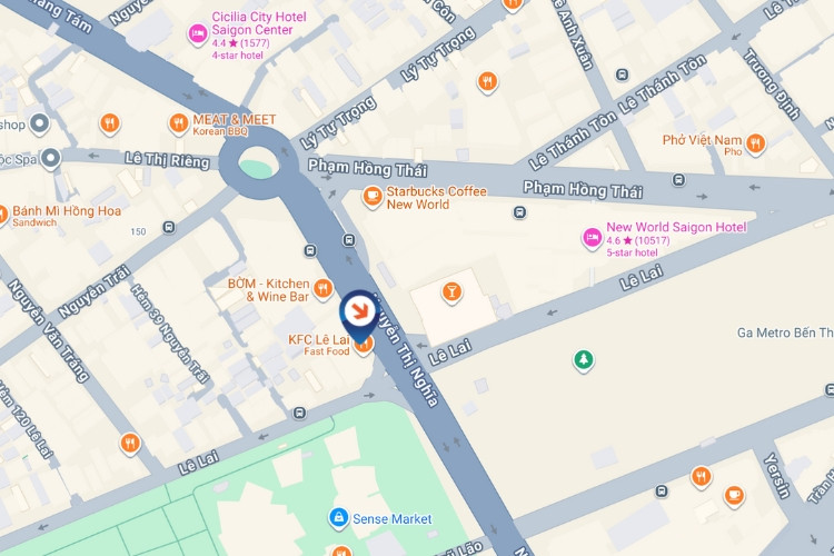 Map - Horizontal 3D Can-Shaped Billboard at 78 Le Lai Street, Pham Ngu Lao Ward, Ho Chi Minh City (Opposite AB tower)