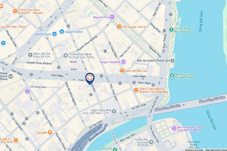 Map - Vertical E-tower Panel Billboard at 49 Pasteur (Intersection of Ham Nghi & Pasteur), Sai Gon Ward, Ho Chi Minh City (Ham Nghi 4 Station)