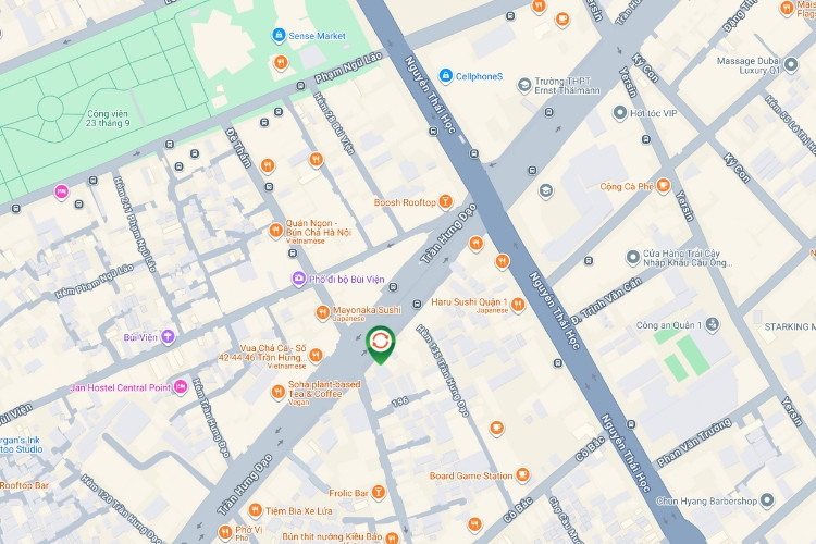 Map - Vertical E-tower Panel Billboard at 147 Tran Hung Dao, Ben Thanh Ward, Ho Chi Minh City