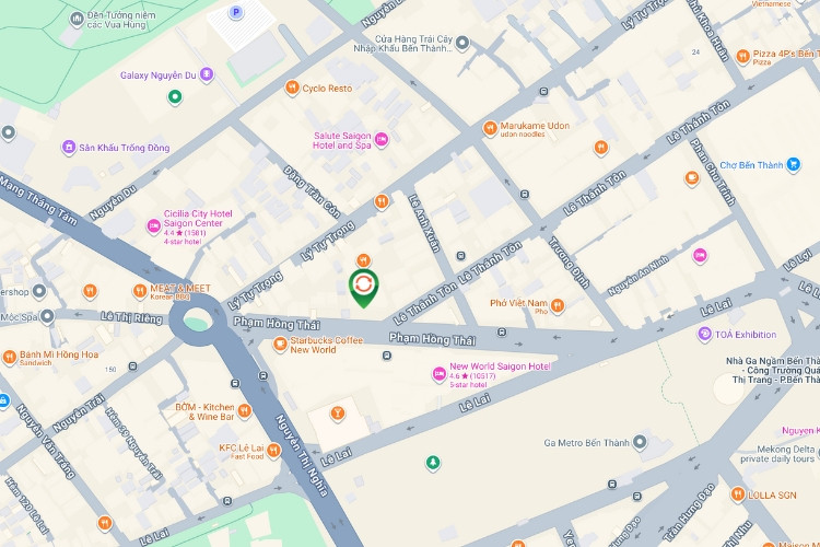 Map - E-tower Panel Billboard tại 52 Pham Hong Thai, Ben Thanh Ward, Ho Chi Minh City