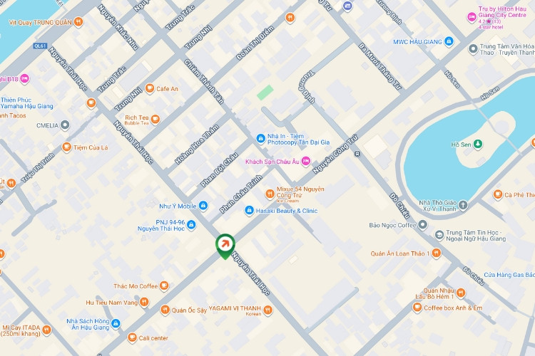 Map- Horizontal Wallscape Billboard at The intersection of Nguyen Cong Tru Street and Nguyen Thai Hoc Street, Vi Thanh Ward, Can Tho City