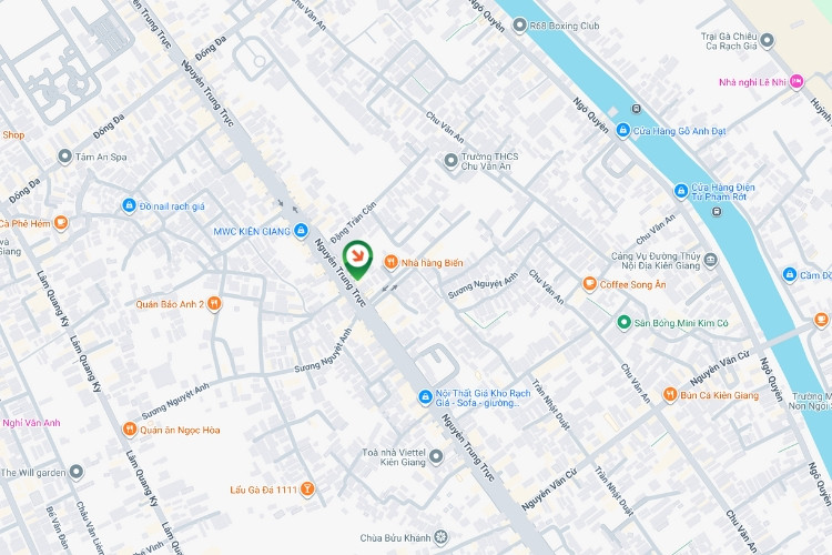 Map- Horizontal Wallscape Billboard at 491 Nguyen Trung Truc, Rach Gia Ward, An Giang