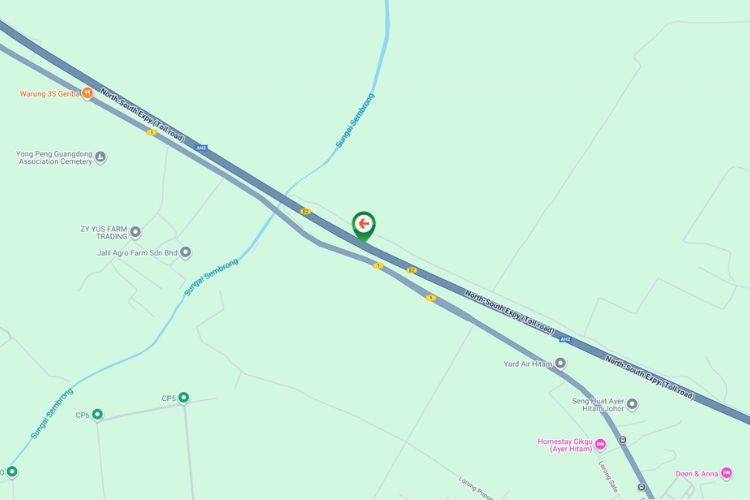 Map - Free Standing Billboard at NSE KM083.2, Ayer Hitam, Johor (Kuala Lumpur towards Interchange Ayer Hitam)