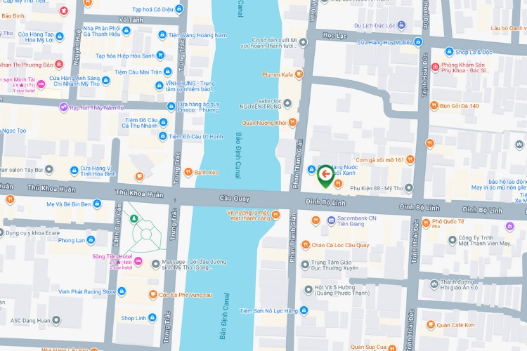 Map- Horizontal Wallscape Billboard at 3 Dinh Bo Linh, My Tho Ward, Dong Thap (Quay Bridge)