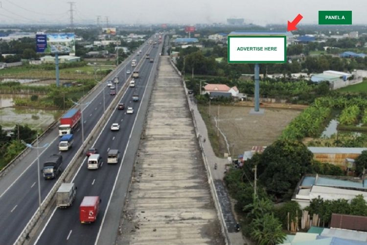 2 Panel Horizontal Unipole Billboard at Km12+300, My Yen, Tay Ninh