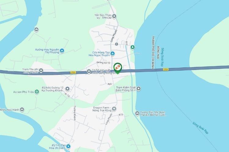 Map - Horizontal Unipole Billboard at Long Phuoc Toll Station, Long Phuoc, Ho Chi Minh City