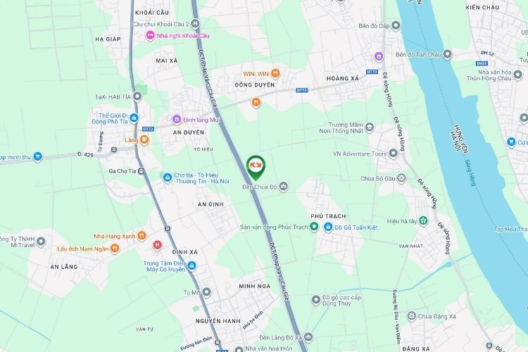 Map - Iron frame billboard Billboard at Kilometer Marker H8/200+40, Thuong Tin, Ha Noi City