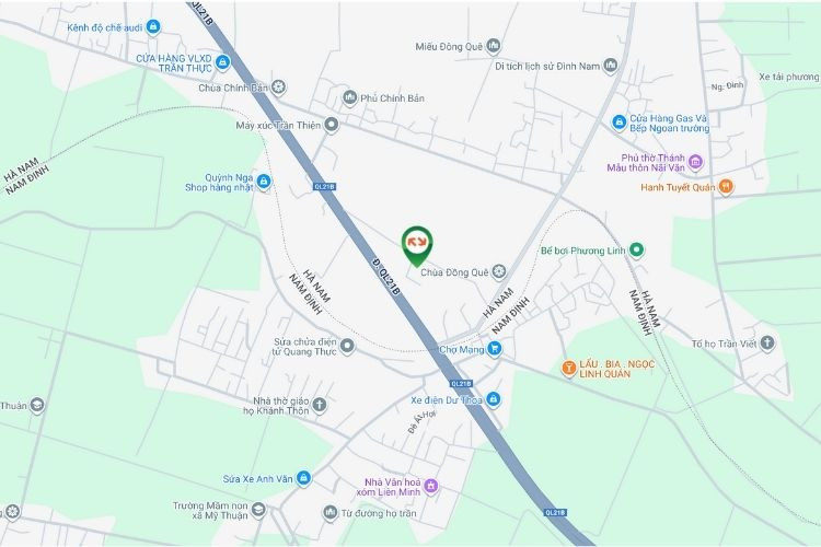 Map - Horizontal Unipole Billboard at Vu Ban Gas Station, Binh Giang, Ninh Binh