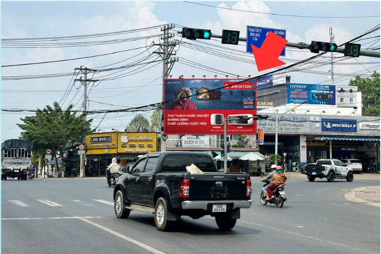Day view- Horizontal Wallscape Billboard at No.1 Nguyen Hue Street, Binh Phuoc Ward, Dong Nai