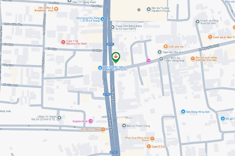 Map- Horizontal Wallscape Billboard at No.1 Nguyen Hue Street, Binh Phuoc Ward, Dong Nai