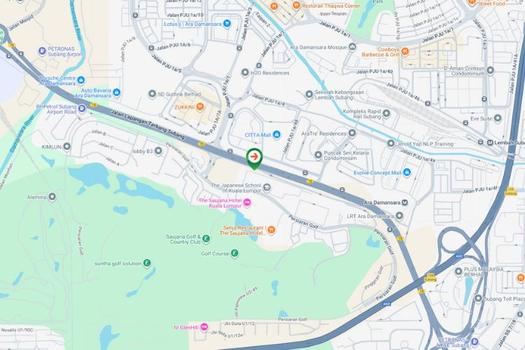 Jalan Lapangan Terbang, Ara Damansara, Selangor (near Oasis)