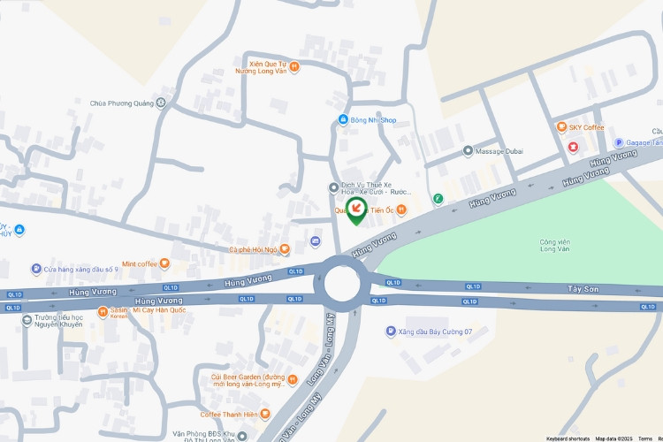 Map- Horizontal Wallscape Billboard at Hung Vuong – Tran Quang Dieu Roundabout, Tuy Hoa Ward, Daklak