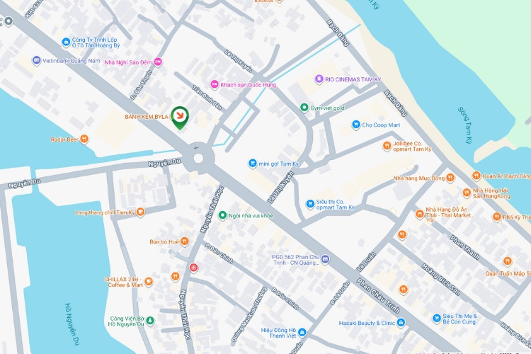 Map-  Horizontal Wallscape Billboard at 525 Phan Boi Chau, Huong Tra Ward, Da Nang City