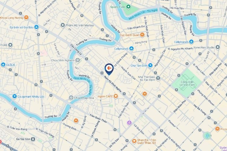 Map - LED Screen Billboard at 83 Ly Chinh Thang, District 3, Ho Chi Minh City