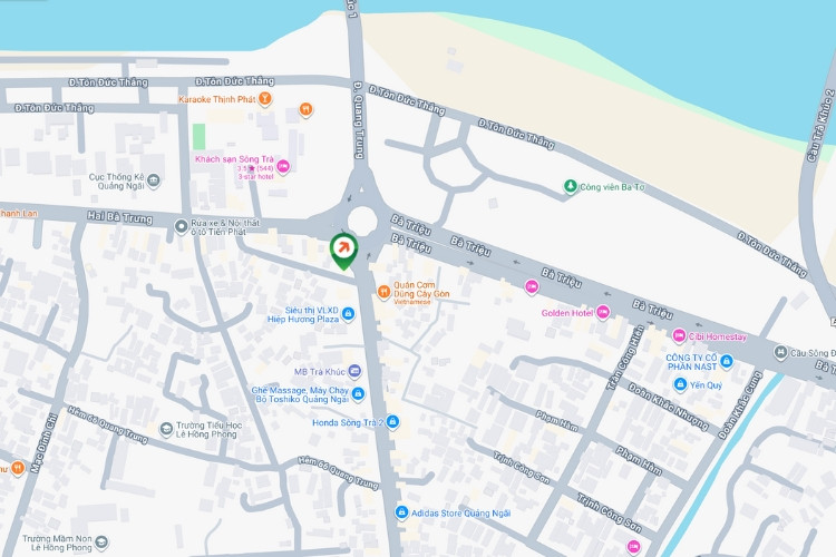 Map-  Wallscape Billboard at NO.4 Quang Trung Street, Nghia Lo Ward, Quang Ngai