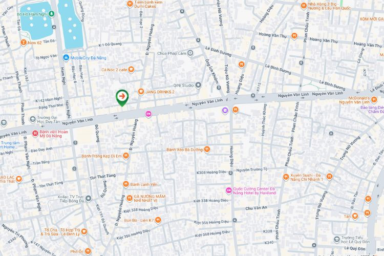 Map- Horizontal Wallscape Billboard at 176 Nguyen Van Linh, Thanh Khe Ward, Da Nang City (Dragon Bridge)