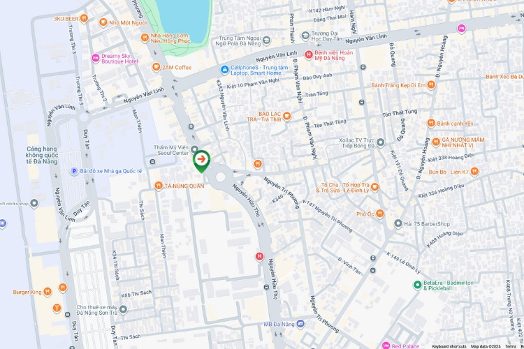 Map- Horizontal Wallscape Billboard at 282 Nguyen Tri Phuong, Thanh Khe Ward, Da Nang City