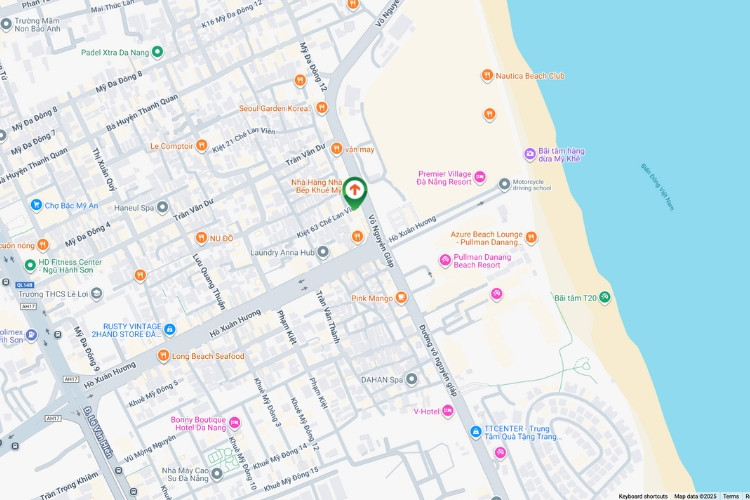 Map- Vertical Wallscape Billboard at 424 Vo Nguyen Giap, Ngu Hanh Son Ward, Da Nang City