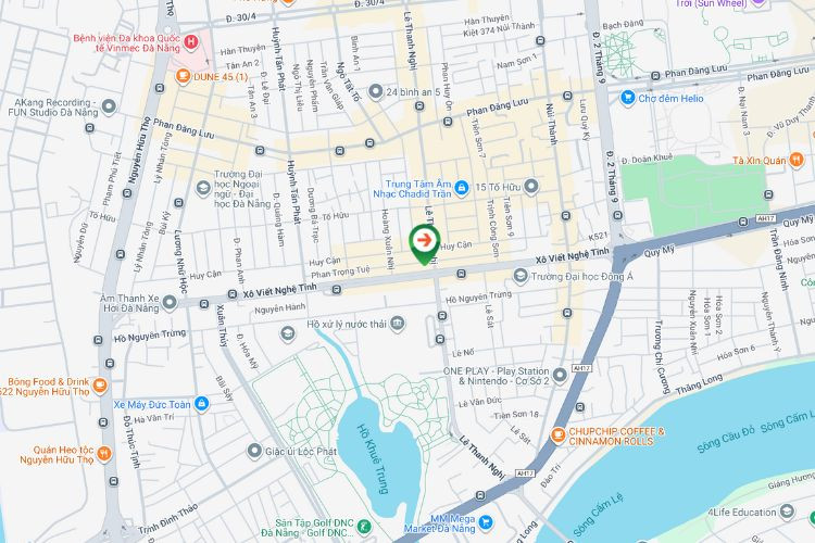 Map - Horizontal Wall-mounted Pano Billboard at 120 Xo Viet Nghe Tinh, Hoa Cuong, Da Nang City