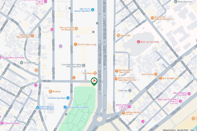 Map- Horizontal Wallscape Billboard at Corner of Nguyen Tat Thanh and Vu Bao Streets, Quy Nhon Ward, Gia Lai