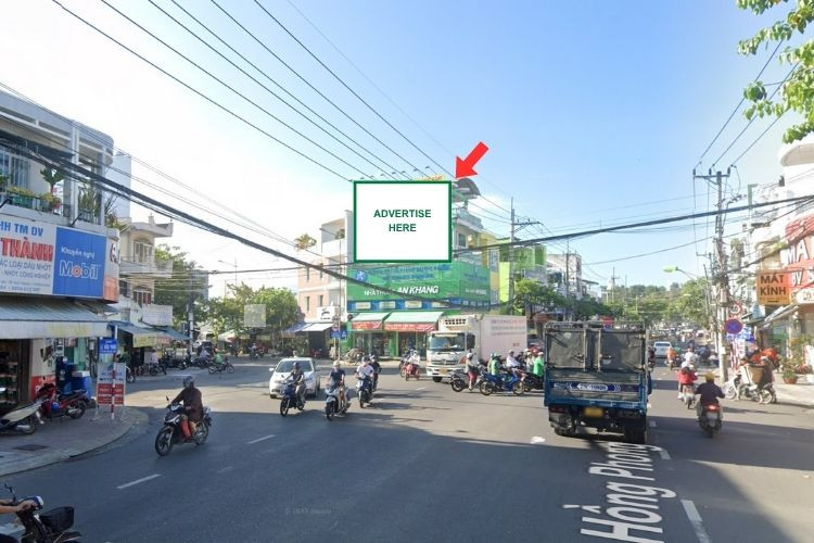 1 Sided Horizontal Wall-mounted Pano Billboard at Le Hong Phong - 13 Street Intersection, Nha Trang, Khanh Hoa