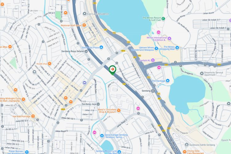 Map - Horizontal Spectacular Billboard at NSE Highway KM308.5, Seri Kembangan, Selangor (NB)