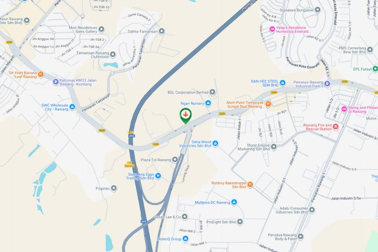 Map - Free Standing Billboard at Jalan Batu Arang, Rawang, Selangor (inbound)