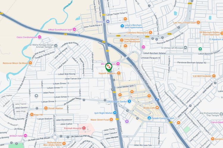 Map - Vertical Minipole Billboard at Jalan Sultan Azlan Shah, Ipoh, Perak